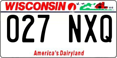 WI license plate 027NXQ