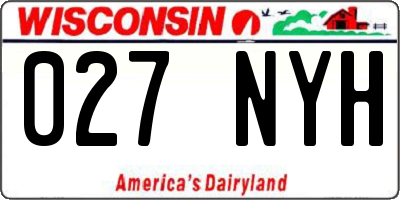 WI license plate 027NYH