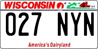 WI license plate 027NYN