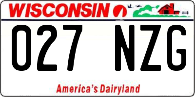 WI license plate 027NZG