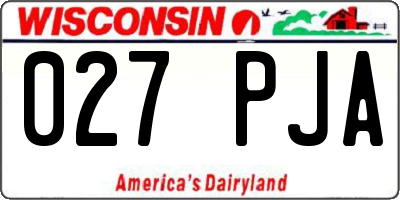 WI license plate 027PJA
