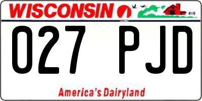 WI license plate 027PJD