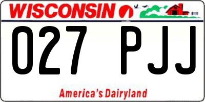 WI license plate 027PJJ