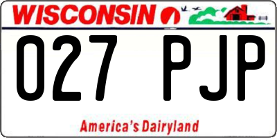 WI license plate 027PJP