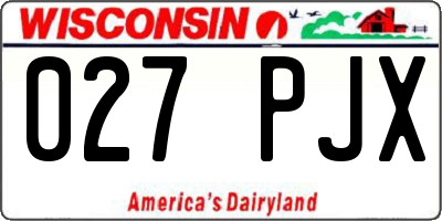 WI license plate 027PJX