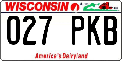 WI license plate 027PKB