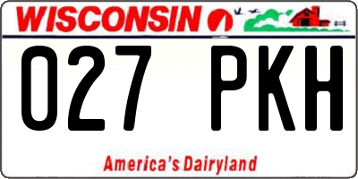WI license plate 027PKH