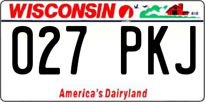 WI license plate 027PKJ
