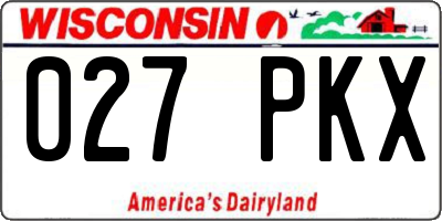 WI license plate 027PKX