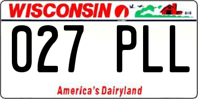 WI license plate 027PLL