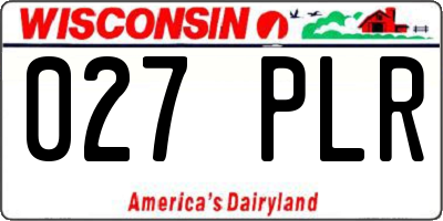 WI license plate 027PLR