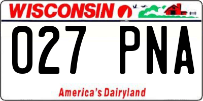WI license plate 027PNA