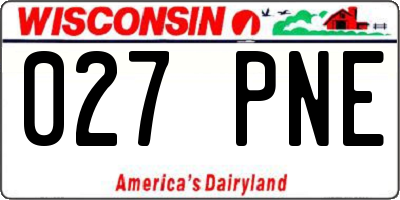 WI license plate 027PNE