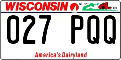 WI license plate 027PQQ