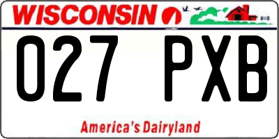 WI license plate 027PXB