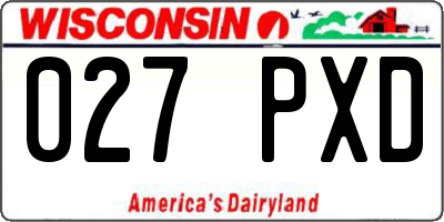 WI license plate 027PXD