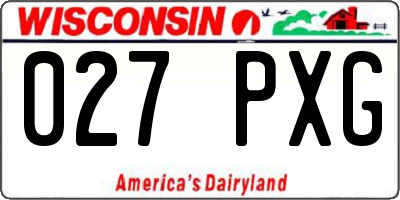 WI license plate 027PXG