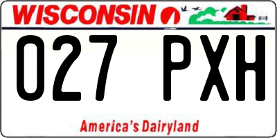 WI license plate 027PXH