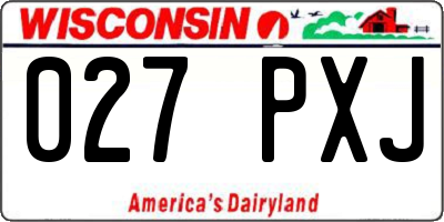 WI license plate 027PXJ