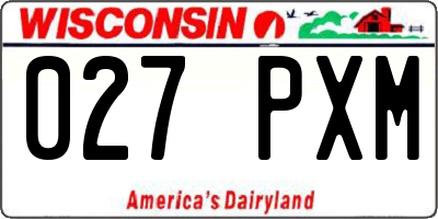 WI license plate 027PXM