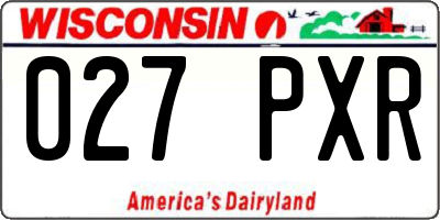 WI license plate 027PXR