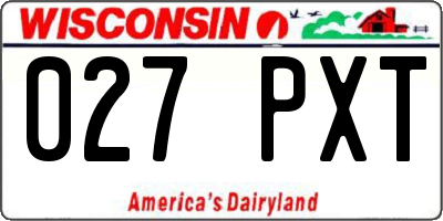 WI license plate 027PXT