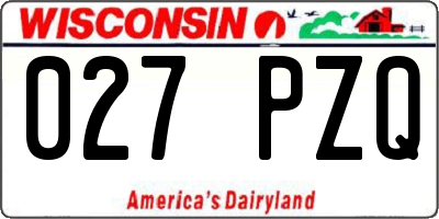 WI license plate 027PZQ