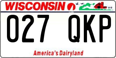 WI license plate 027QKP