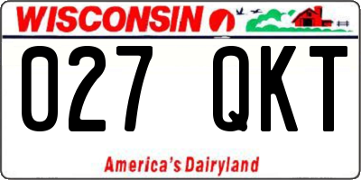 WI license plate 027QKT
