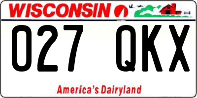 WI license plate 027QKX