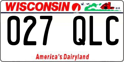 WI license plate 027QLC