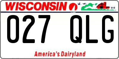 WI license plate 027QLG