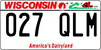 WI license plate 027QLM