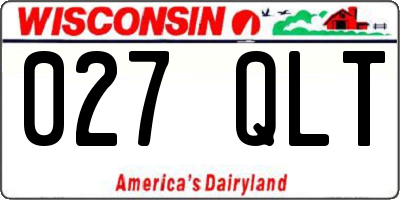 WI license plate 027QLT