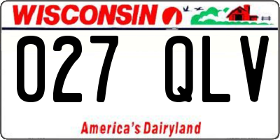WI license plate 027QLV