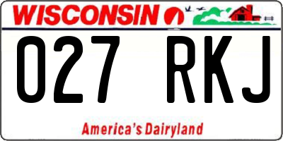 WI license plate 027RKJ