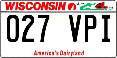 WI license plate 027VPI