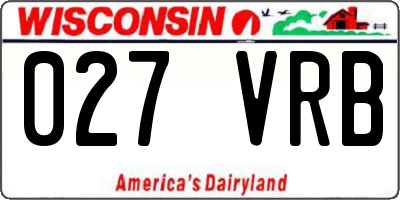 WI license plate 027VRB