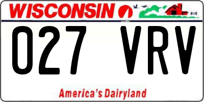 WI license plate 027VRV