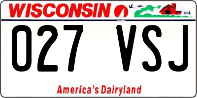 WI license plate 027VSJ