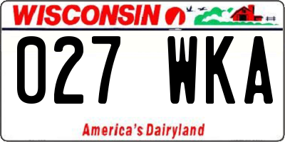 WI license plate 027WKA