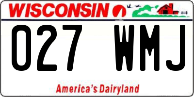 WI license plate 027WMJ