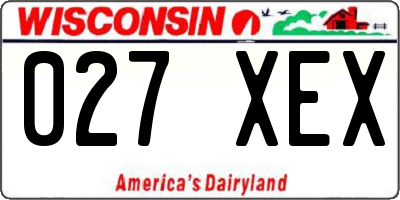 WI license plate 027XEX