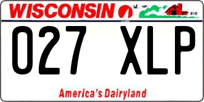 WI license plate 027XLP
