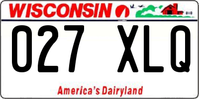 WI license plate 027XLQ