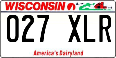 WI license plate 027XLR