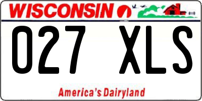 WI license plate 027XLS