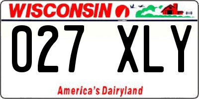 WI license plate 027XLY