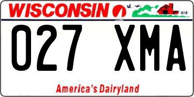 WI license plate 027XMA