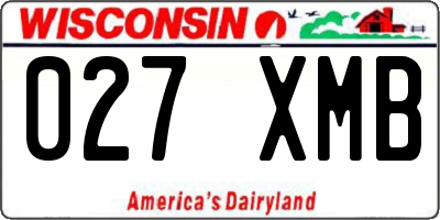 WI license plate 027XMB